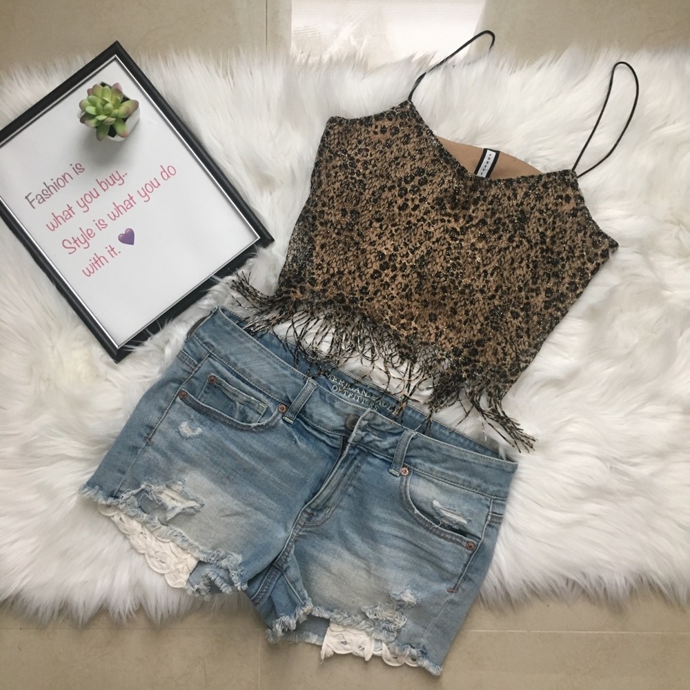 Forever 21 Cheetah Crop Top